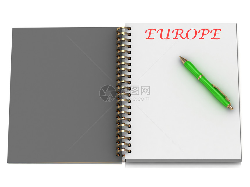 笔记本页上的欧元字词图片