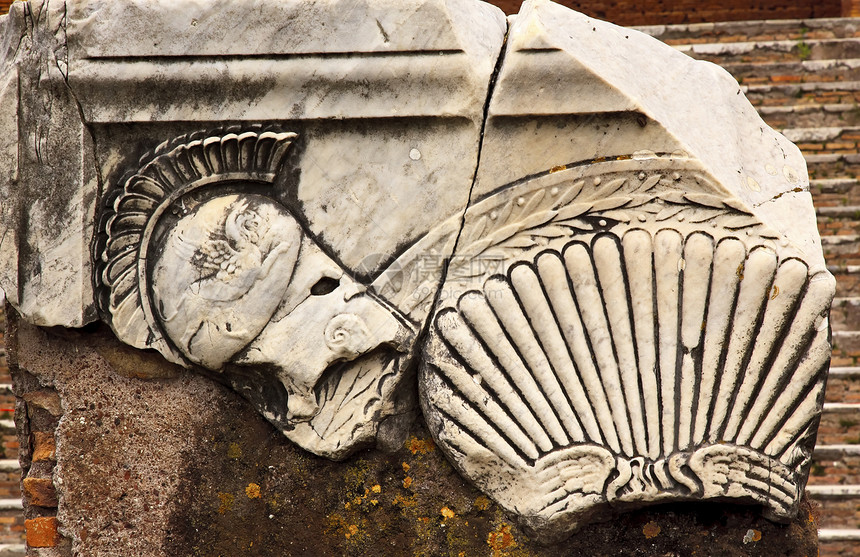 古罗马装饰头盔罗马 意大利图片