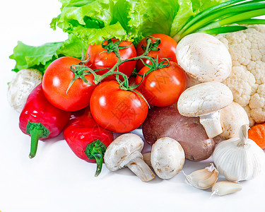 新鲜多彩蔬菜辣椒胡椒烹饪水果早餐饮食团体小球土豆健康背景图片
