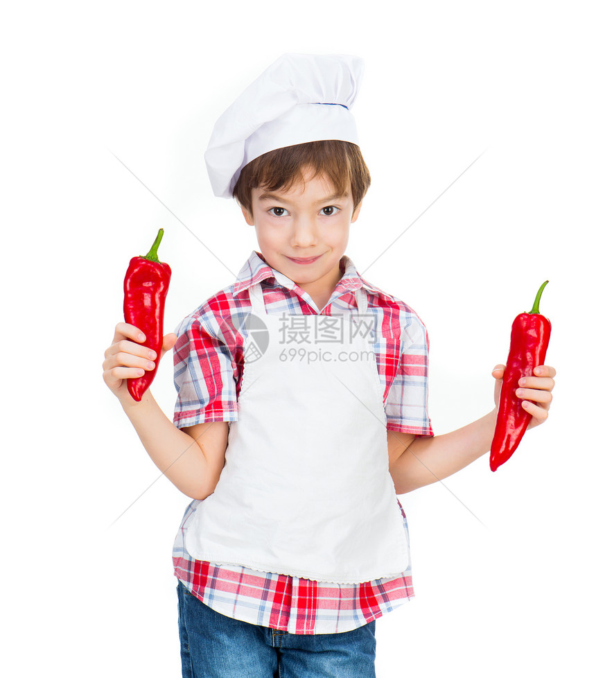 带胡椒的男孩童年孩子烹饪男性营养乐趣食物辣椒饮食金发图片