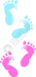 婴儿脚足足迹乐趣出生新生儿童年脚印家庭生日日期孩子新生背景图片