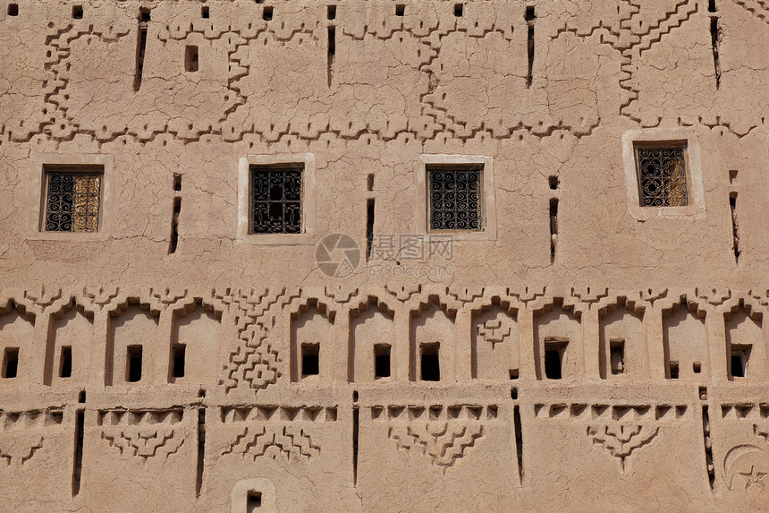 摩洛哥的Kasbah晴天旅游历史性建筑学历史城市建筑旅行古堡图片