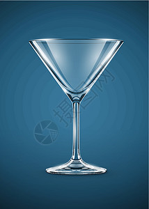 乌尔马涅茨用于马提尼鸡尾酒的玻璃杯子插画