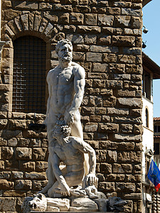 德力士沃伦佛罗伦萨雕塑海克力士和卡库斯广场雕像核心大力士领主背景
