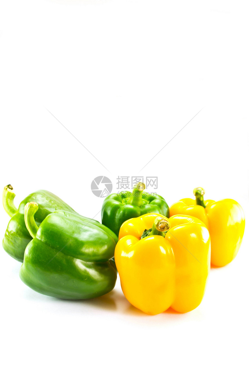 白色背景的胡椒营养美食农场饮食烹饪食物工作室水果蔬菜植物图片