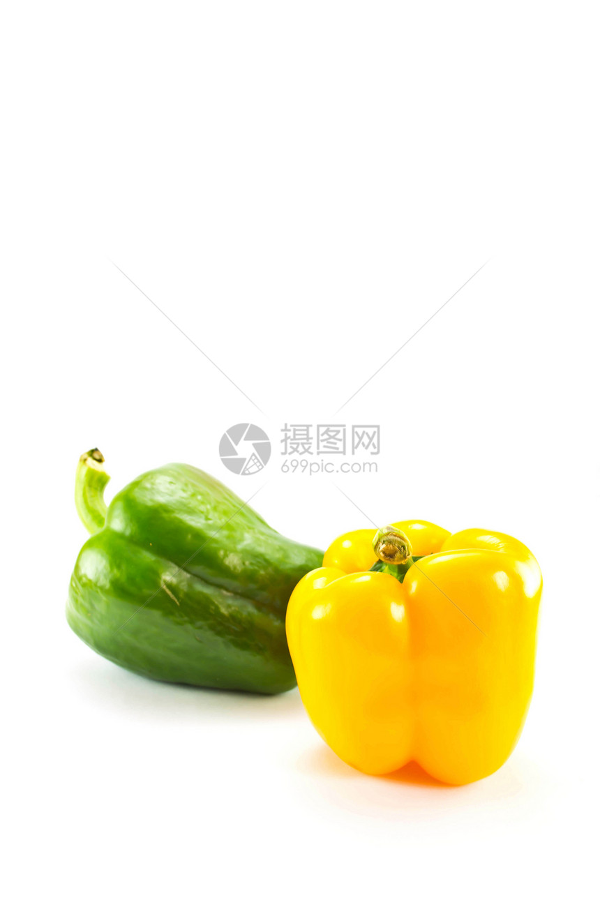 白色背景的胡椒烹饪蔬菜营养辣椒工作室农场美食饮食植物橙子图片