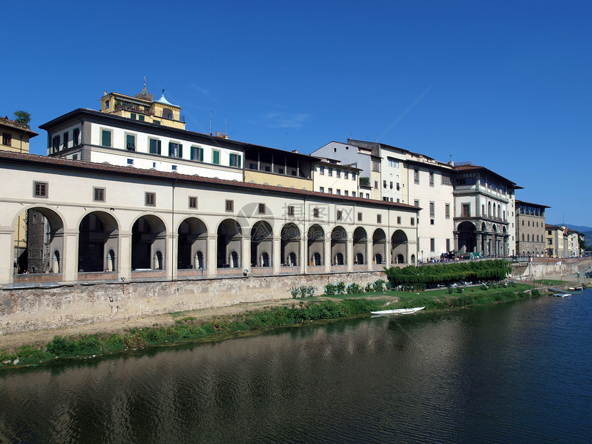 佛罗伦萨 乌菲齐河岸走廊拱廊画廊艺术建筑博物馆建筑学图片