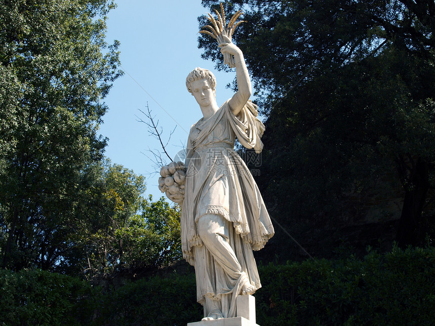 佛罗伦萨  波波利花园的古老雕塑建筑学文化娱乐园艺雕像住宅地标历史性公园风景图片