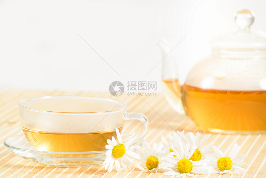 茶杯加香草甘菊茶芳香液体礼物生活橙子甘菊药品叶子饮料草本植物图片