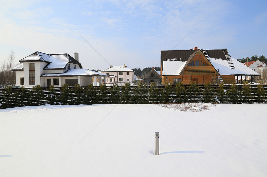 寒冷寒冬日阳光场景季节天气城市风景白色图片
