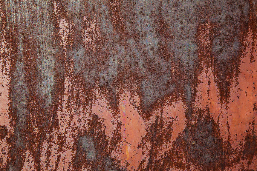 鲁斯铁为背景棕色红色图层橙子灰色风化金属工作图片