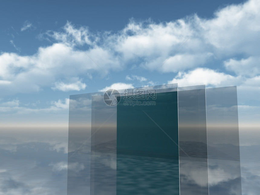 玻璃窗户天空透明度蓝色插图玻璃工安装图片
