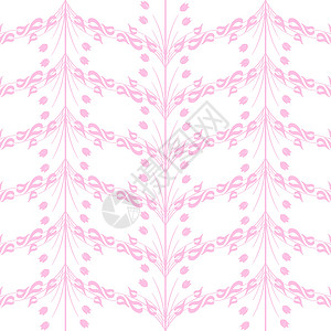 无缝花纹墙纸插图创造力条纹白色粉色装饰叶子绘画背景图片