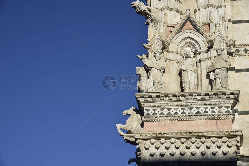 锡耶纳大教堂正方形地标历史性旅游建筑公众景观大厅广场天空图片