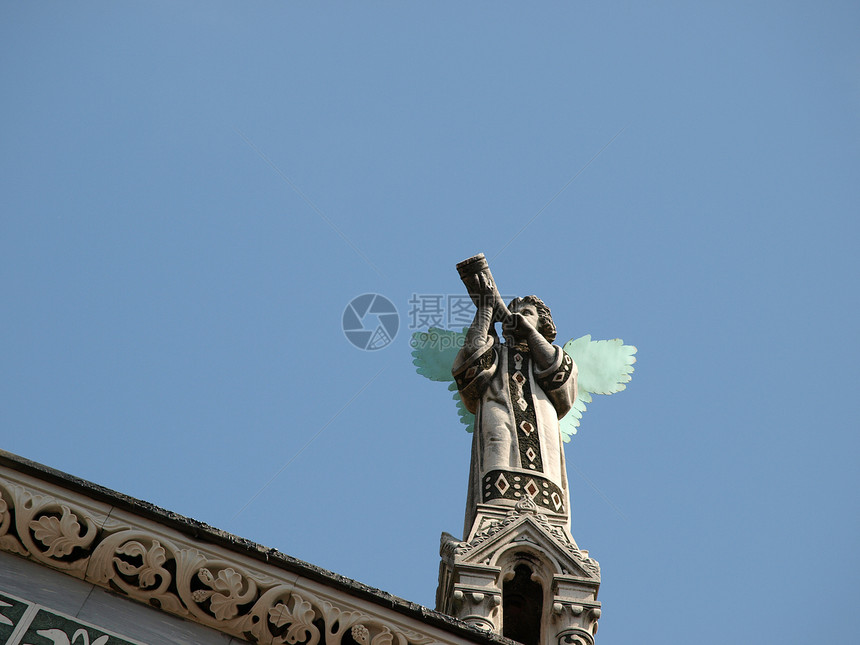 福罗教堂的圣米歇尔卢卡大天使雕塑论坛艺术大教堂拱廊建筑教会图片