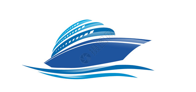 游游轮海浪航程旅游运输旅行船运航海假期插图背景图片