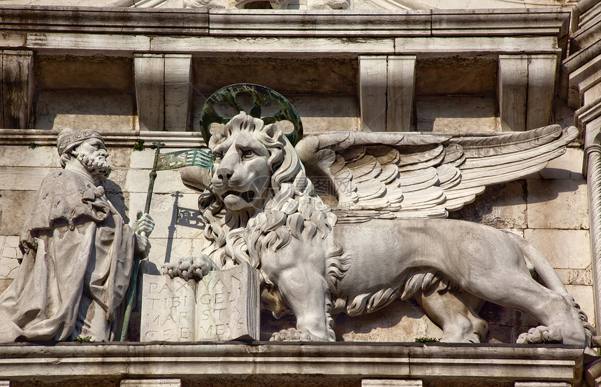 意大利威尼斯 圣马克·翼德狮子雕像图片