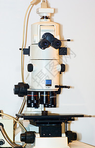 显微镜生物学眼睛技术光学科学生物工具白色实验室立体声背景图片