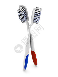 双牙刷卫生白色红色牙科口腔婚姻打扫夫妻蓝色刷子背景图片