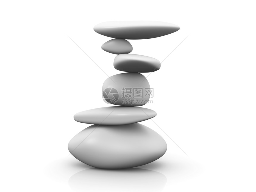 余额结余冥想岩石石头白色卵石命令平衡专注图片