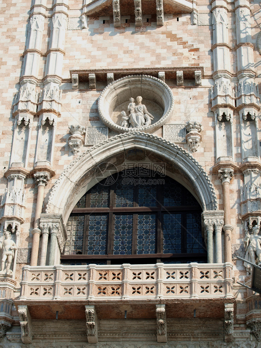 威尼斯Doge宫风格旅行拱门阳台装饰建筑学窗饰观赏首都窗户图片