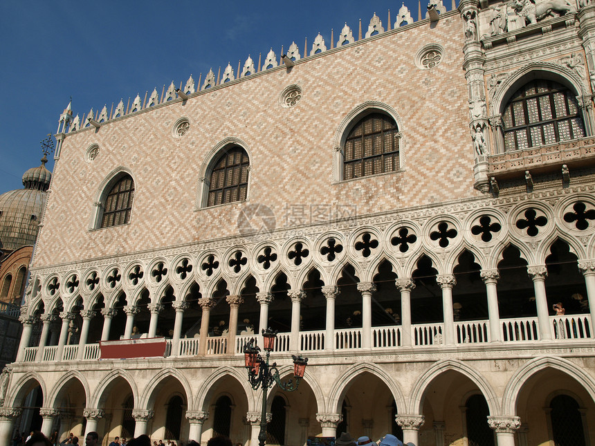 总督府  威尼斯住宅艺术窗饰拱廊脚手架大理石建筑学假期柱子图片