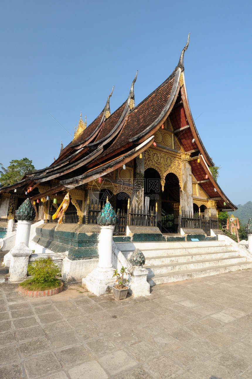 老挝的Wat Xieng钟图片