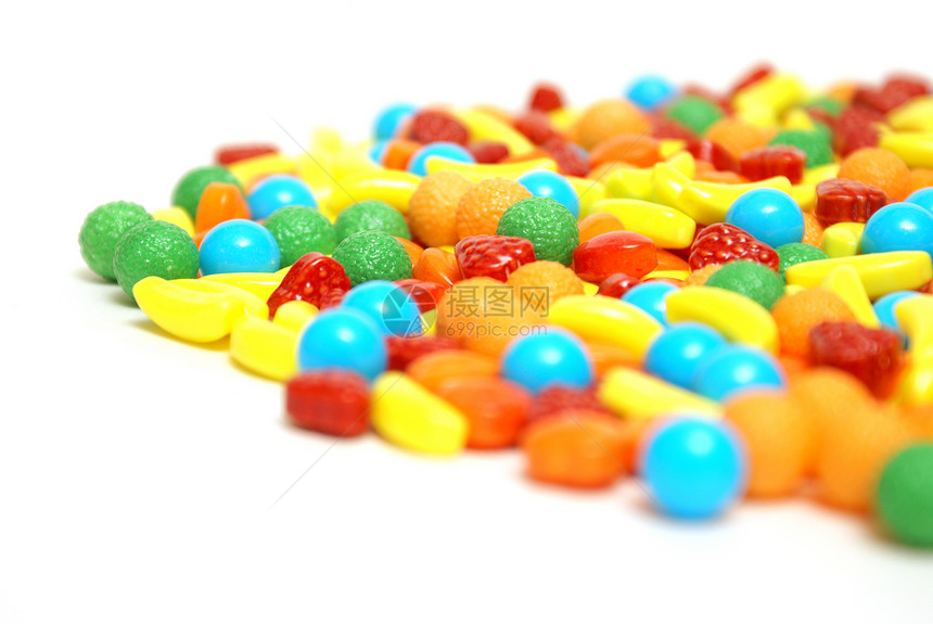 糖果混合物庆典橙子甜点圆形浆果童年黄色食物蓝色水果图片