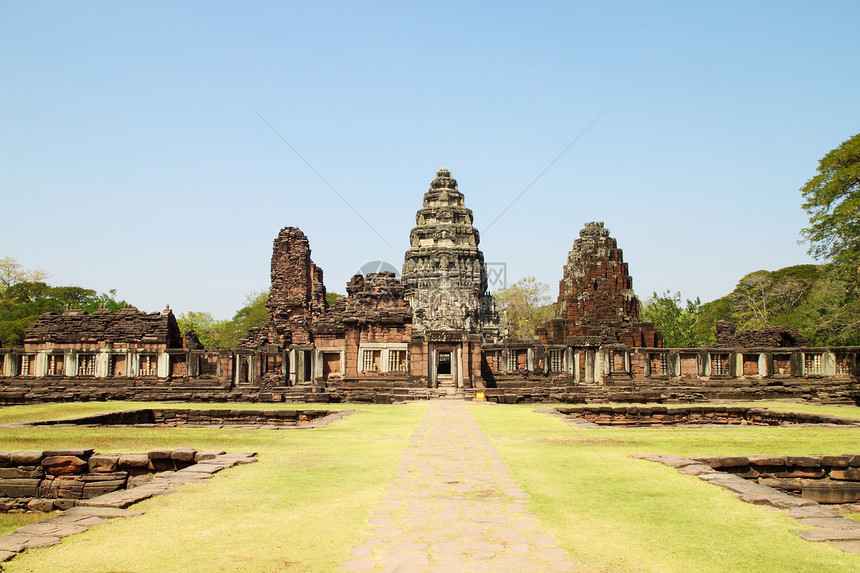 Pimai城堡 泰国古老的城堡废墟石头宗教游客寺庙历史佛塔旅行历史性建筑图片