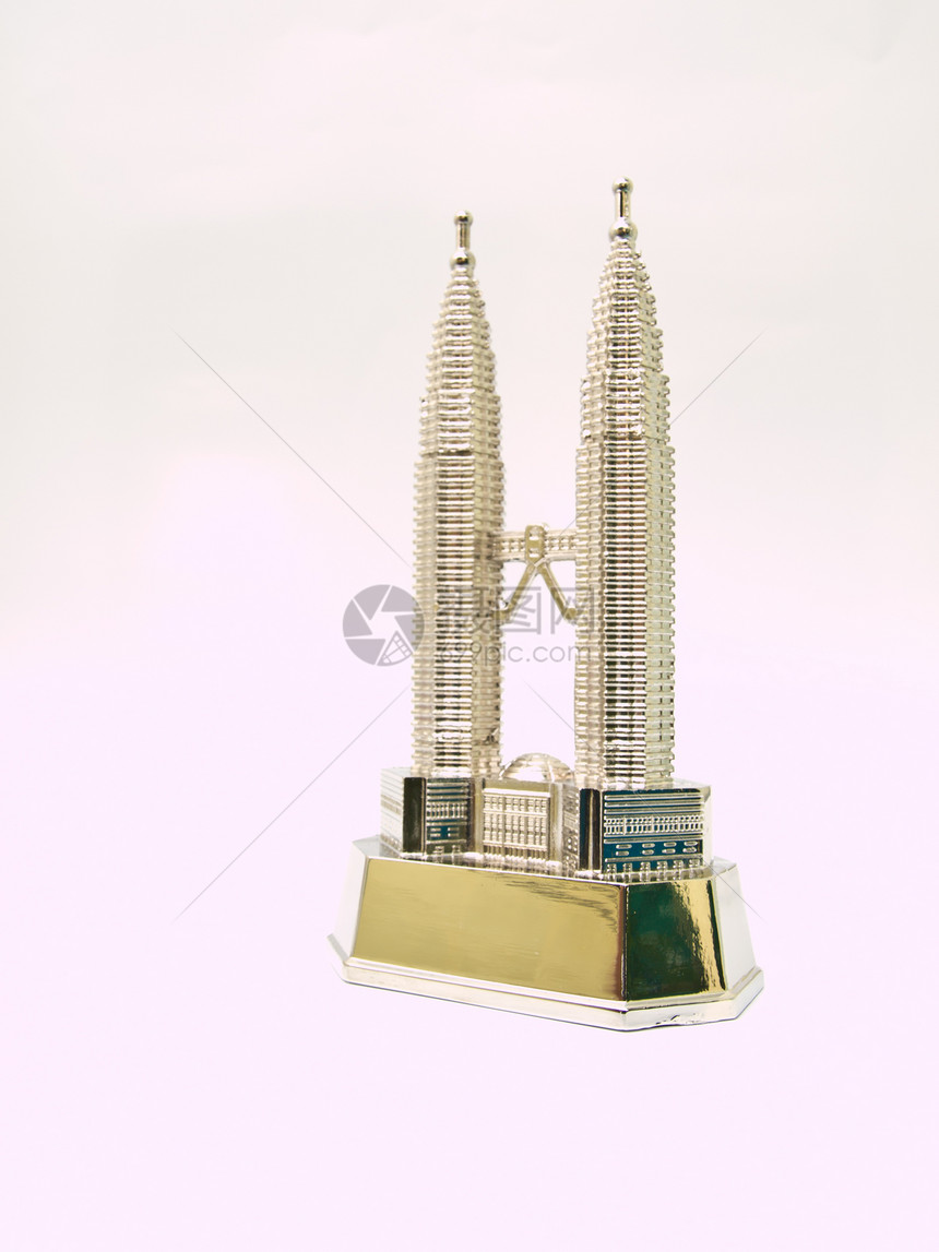 Petronas塔 双塔的不锈钢模型双胞胎建筑技术假期场景建筑物瓜拉摩天大楼首都景观图片