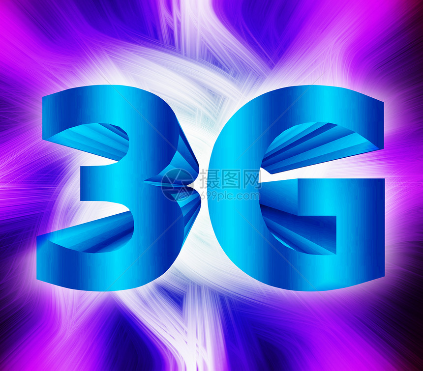 3G 网络符号短信电脑展示屏幕电话上网通信彩信速度全球图片