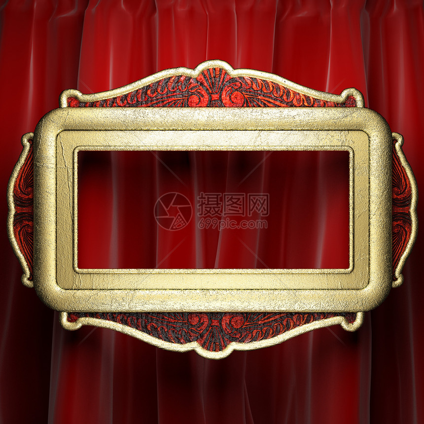 金色的红幕歌剧奖项金子金属出版物窗帘奢华展示仪式剧院图片