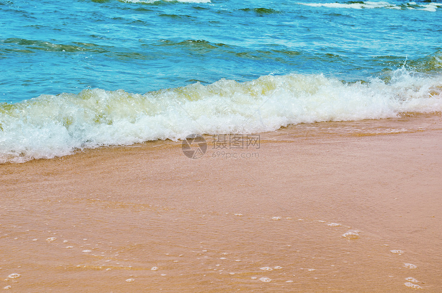 沙沙和波浪背景异国泡沫风景冲浪海景旅游海岸海洋假期海滩图片