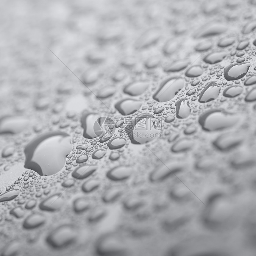 水滴圆形活力亮度宏观框架水性金属气泡波纹反射图片