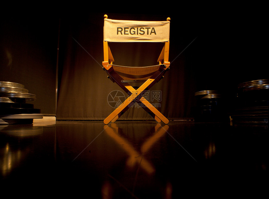 主席主席娱乐摄影运动椅子电影导演木头黑色座位屏幕图片