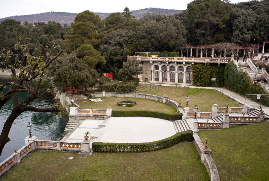 公园 米拉马尔城堡 里雅斯特旅游艺术花园历史剧院迷宫摄影树叶景点喷泉图片
