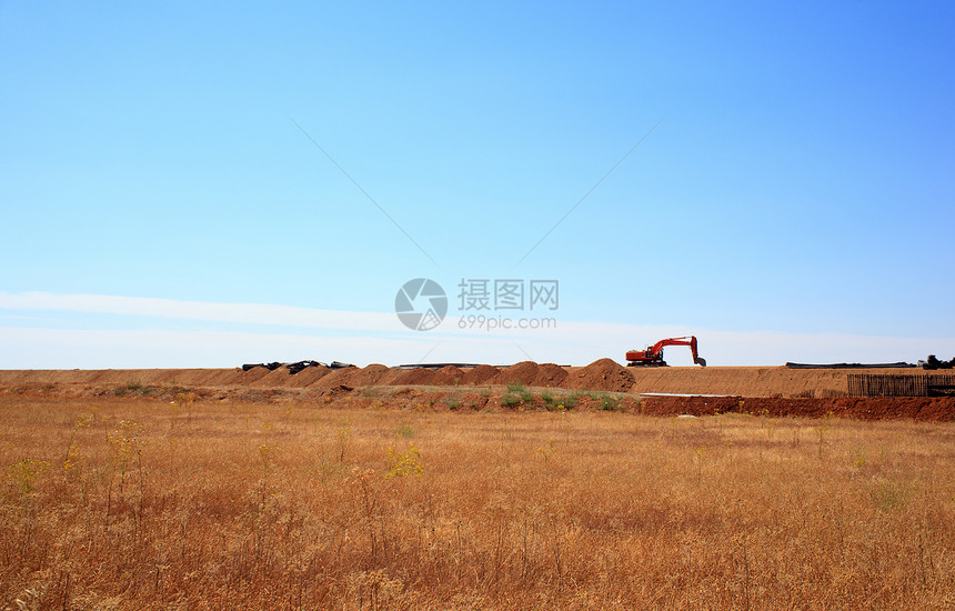 西班牙农村的建筑工地 面积天堂卡车歌剧工作乡村活动工程图片