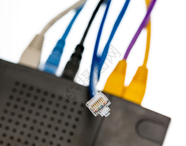 网络战Cat5 网络防御概念电缆和路由器局域网电线电脑金属互联网数据攻击技术插头安全背景