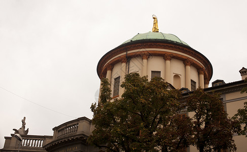 圣母无原罪教堂贝加莫阿尔塔 圣伊玛利亚德拉勒格拉茨教堂城市信仰雕塑纪念碑宗教圆顶圣母文化建筑学纪念馆背景
