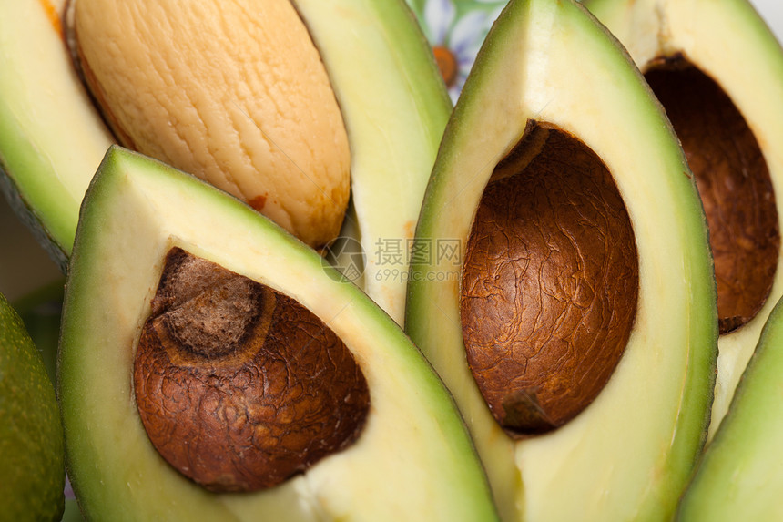 彩礼上新鲜的甲状腺素异国水果营养情调种子沙拉食物热带鳄梨植物图片