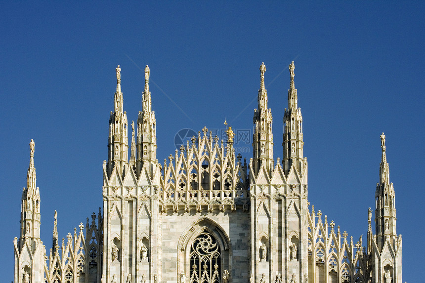 米兰大教堂信仰建筑学雕像雕刻巅峰旅游解剖学宗教金子雕塑图片