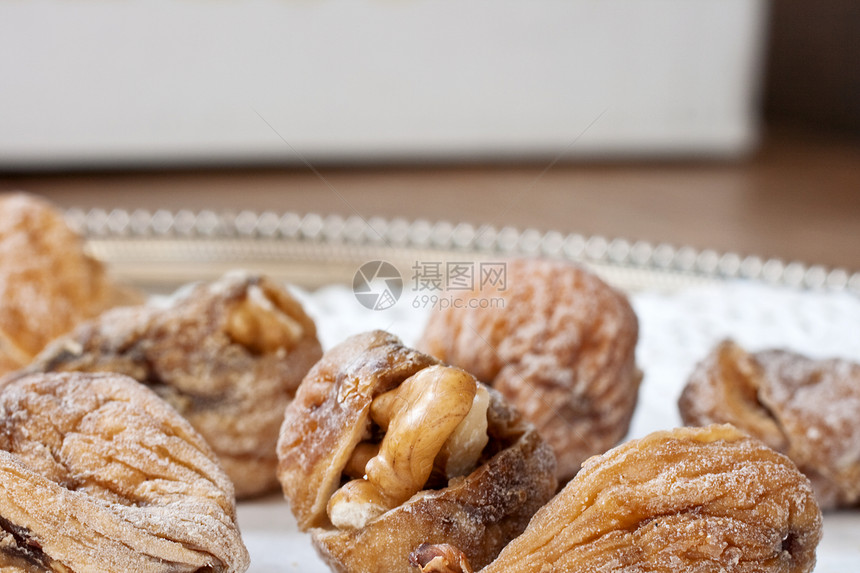 胡桃花纹饥饿坚果水果蛋糕美味时间脱水甜点营养食物图片