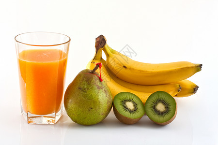 癸烷水果和橙汁背景