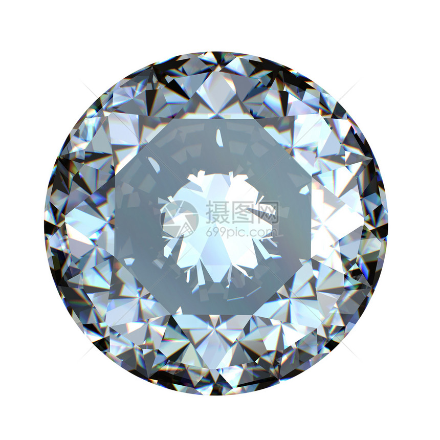 孤立的圆环精采切割钻石视角石头火花圆形版税奢华皇家百万富翁珠宝宝石水晶图片