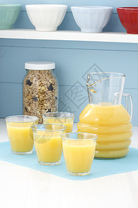 橙果新鲜的橙汁饮食橙子甜点纤维茶点早餐饮料热带食物果汁瓶背景