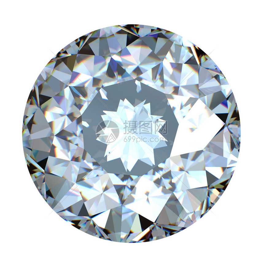 孤立的圆环精采切割钻石视角水晶百万富翁版税宝石皇家火花未婚妻珠宝圆形石头图片