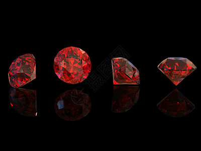 红色钻石圆盖网隔离在黑色上 宝石红色圆形版税火花石榴石石头百万富翁奢华水晶未婚妻背景
