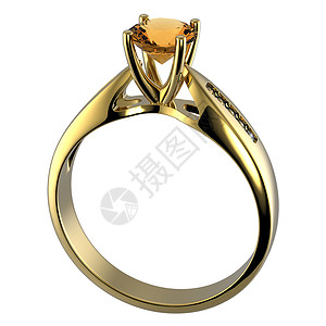 带孤立钻石的戒指珠宝配件宝石金子婚礼背景图片