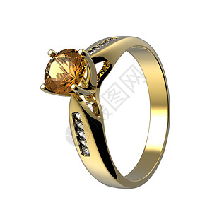 带孤立钻石的戒指金子宝石婚礼配件珠宝背景图片