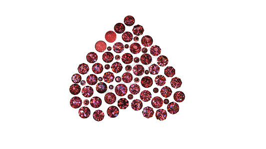 圆圆红宝石的心脏形状背景图片